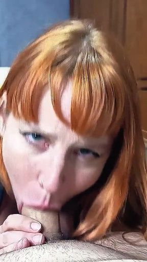 Hottie Doing the Best Blowjob and Swallows All Milk at the End