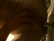 Aussie Bttm Fucks Himself With 7.5" Inch Blue Dildo Until Cum