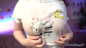 Ariel King Dirty Talk Wet White T Shirt