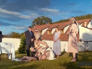 BRIDE4K. Hot Bride with nice tits is having a kinky sex with a groom. Hot sex with Andrea & Falco Wh