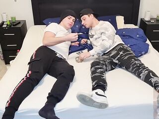 Homosexual boyz Smokin', Jerking off, and Making a Mess on the Ashtray