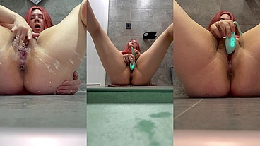 Redhead babe sets records for number of orgasms and squirts