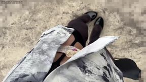 Cheongsam femboy screams while public anal dildo fucks big ass in Japan
