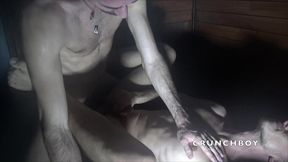 james fucked bareback by steven in sauna