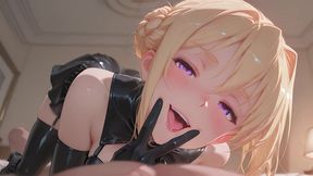 sylvia caught a guy with a huge cock and fucked him hard. hentai cosplay of sylvia van hossen (ai-generated)