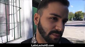 Young amateur straight latino paid to fuck gay guy in alley