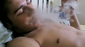 Amateur Shane Allen smokes during anal fucking and facial