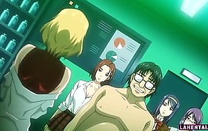 Hentai blondie fucked in gangbang