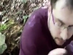 Bear Cub Blows a Load in His Mouth and Swallows