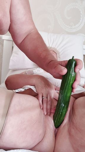 Willy fucks me with his home grown cucumber!