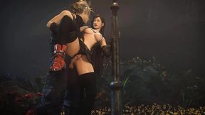 Tifa &mdash;  Aerith Threesome Action Final Fantasy 7 Uncensored Anime