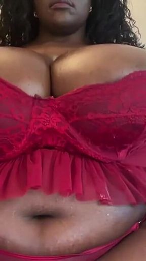 Lactating BBW Milking & Sucking Her Boobs