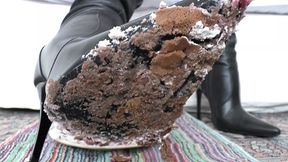 Smoking Mistress and Delicious Dessert From Boot Soles, POV Clip, Lady Victoria Valente