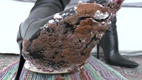 Smoking Mistress and Delicious Dessert From Boot Soles, POV Clip, Lady Victoria Valente