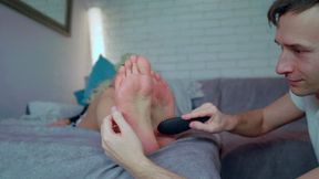 Olena Is Tickled For A First Time - HD 1920x1080