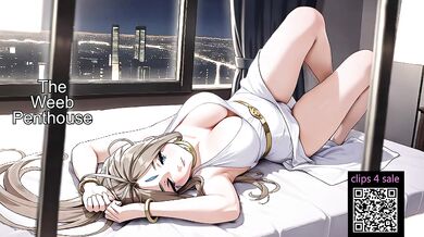 Belldandy bound tight in BDSM slave ropes and chastity