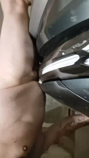 I fuck my naked car in the garage