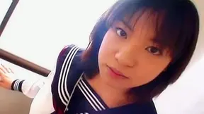 Cutie Rino Sayaka cornered in bathroom for a nice blowjob