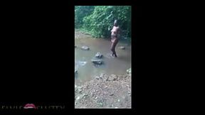 Black minx wades in river, gets fucked by strangers