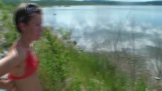 summer fucking casting on the german lake - sex on the beach