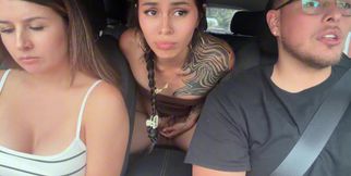 Latina stepdaughter had sex with a guy in the backseat