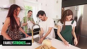Sofie Marie & Maya Woulfe Help Stepdad & Stepson Fail The No Nut November Challenge