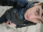 Peeing while walking on path