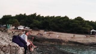 Day 12 - my Italian mom cant help but Masturbate herself on the Beach Full of People