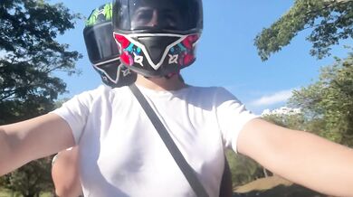 I Picked Up A DIDI Client Without A Bra And She Noticed My Big Tits