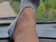 Hot Crossdresser en medias de nylon Pantyhose Feet