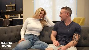 Bombshell blonde tinder date takes condom off