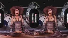 Virtual Reality - Ebony Darling Domino Testing Your Superpowers In Deadpool Xxx