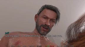 Hot Wife Giving Blowjob to Stepdad in Bathroom - New Neighborhood - Ep08