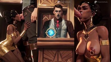 Jayce And Mel Medarda Destroyed By Arcane Deep Throat Public Blowjob