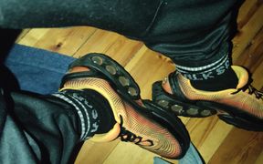 Dirtyjunkbro Doesn't Want to Go to the Toilet. Better on the Sports Shoes