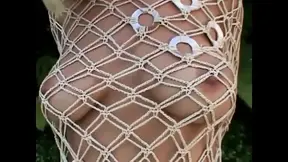 Hot sexy blonde girl shows off her wonderful melon jugs