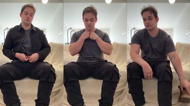 I strip then jack my throbbing cock raw missionary style