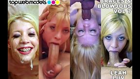 braces and blowjobs compilation - 3 cuties with braces huge cock pov blowjob and cum swallows - volume 8