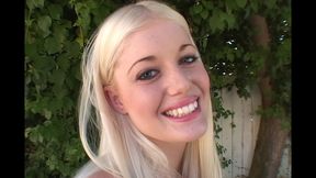 charlotte stokely: blonde, sensual, fucked by two big cocks
