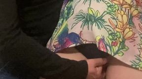 Omg!!! Strange Perv Man Fingering Hot Babe Pussy in Public