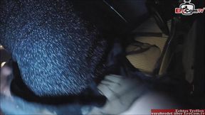 Busty woman fucks wild in a camper van with a stranger