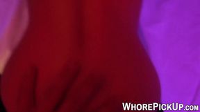Naughty whore gets paid to suck cock and get fucked hard