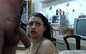 Webcam Girl Gives a Slow and Sensual Blowjob to Flaccid Penis