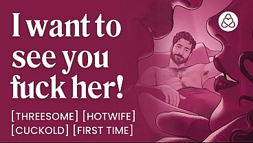 First-time hotwife shares her husband with a stranger in an MFM threesome