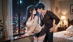 I Take My *** Girlfriend's Virginity - Porn in Spanish- Ai Pon- Anime