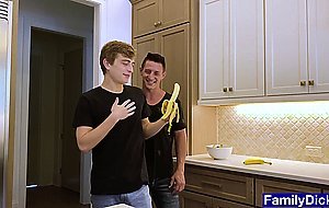 Stepdaddy stretches twinks asshole with his girthy cock