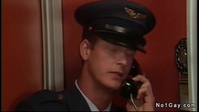 Gay interracial threesome on flight