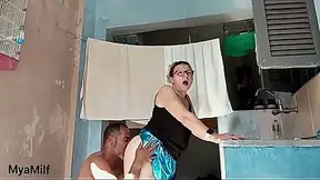 Married MILF in topless outfit arouses the gardener and cheats on her husband