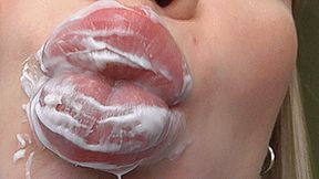 DRY LIPS WET WITH CUM!