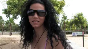 Sexy Busty Brunette Gives Outdoor Blowjob Before Hardcore Fuck Fest
